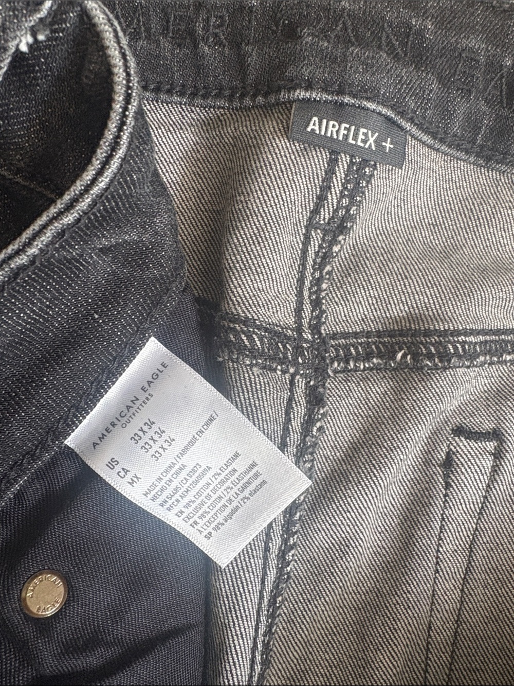 American Eagle Outfitters Men's Ripped Jeans 33 x 34 - Picture 2 of 7